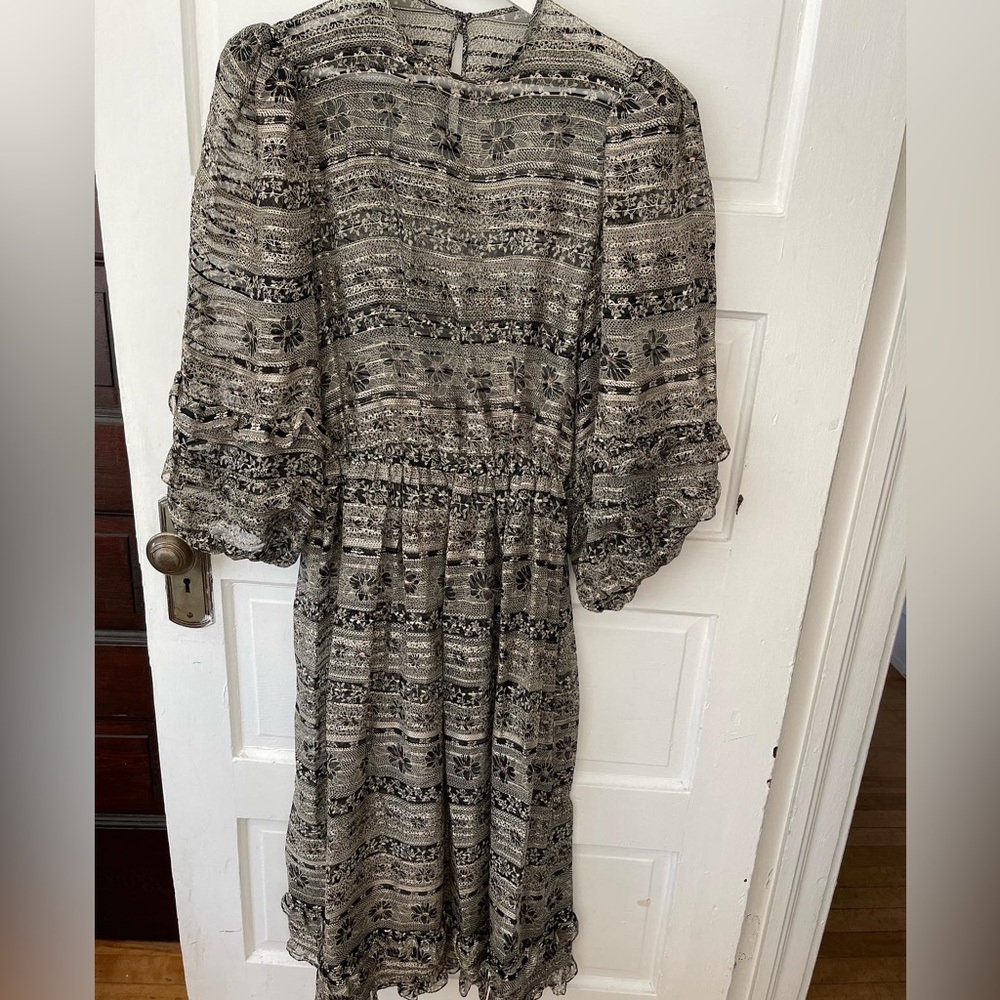 100% Silk Midi Dress